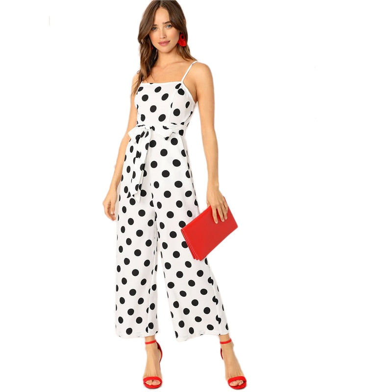 Black Dotted Jumpsuit