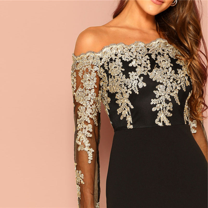 Embroidered Beauty Bodycon