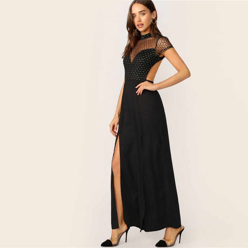 Split Thigh backless Maxi dress