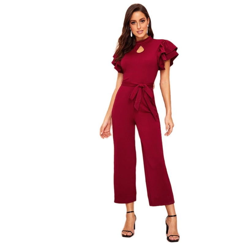 Stylish Burgundy Jumpsuit